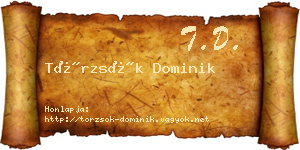 Törzsök Dominik névjegykártya