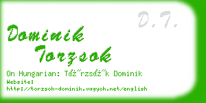 dominik torzsok business card